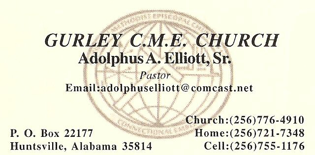 Direction to the Gurley CME Church Pastor Adolphus A. Elliot SR.