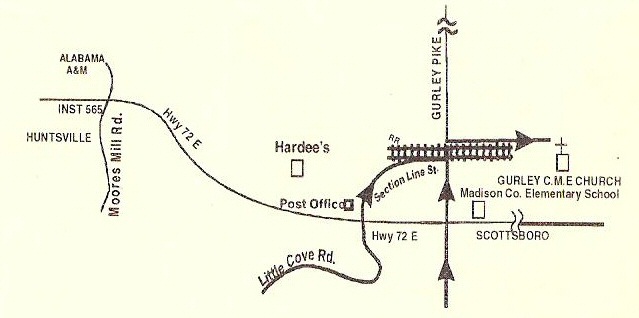 Direction to the Gurley CME Church Pastor Adolphus A. Elliot SR.